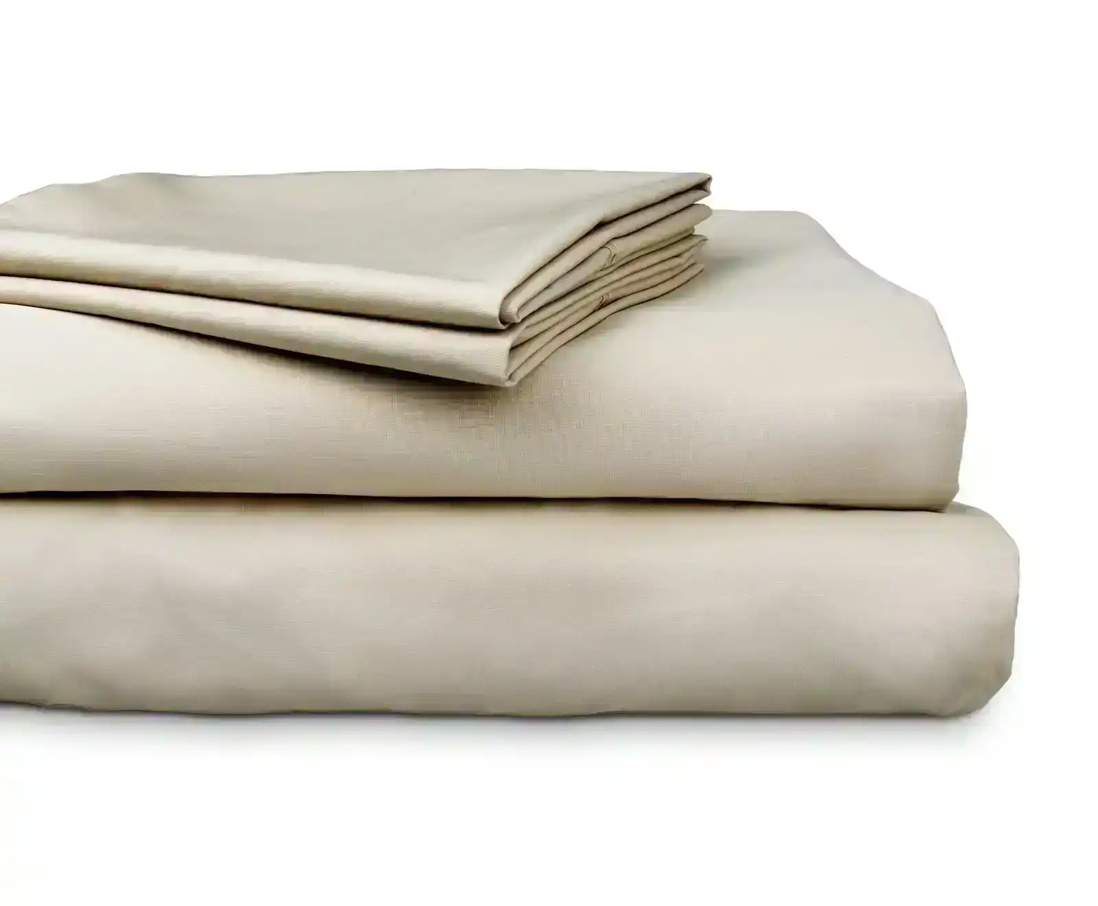 Ardor 300TC Cotton King Bed Size Flat/Fitted Sheet Set w/ 2x Pillowcases Stone