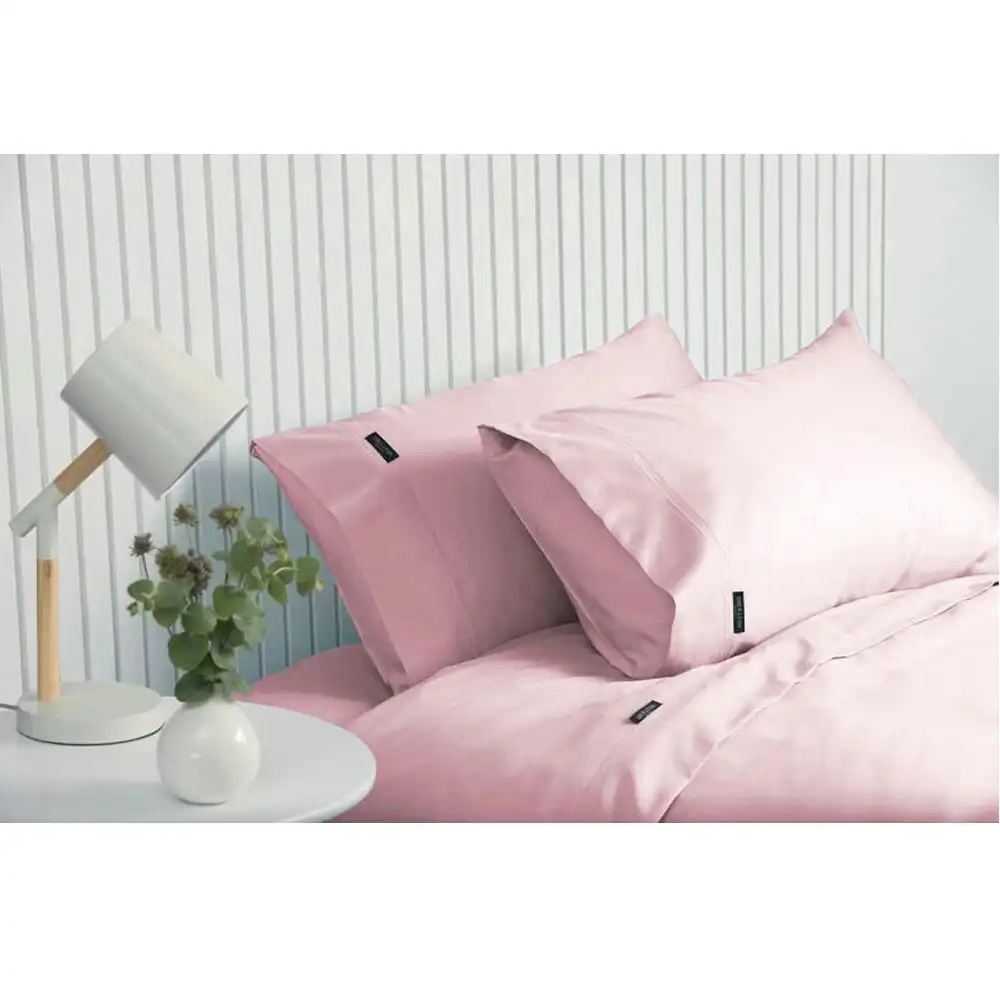 Sheraton Luxury 1000TC Cotton Single Bed Fitted Sheet Set w/ Pillowcase Dusk