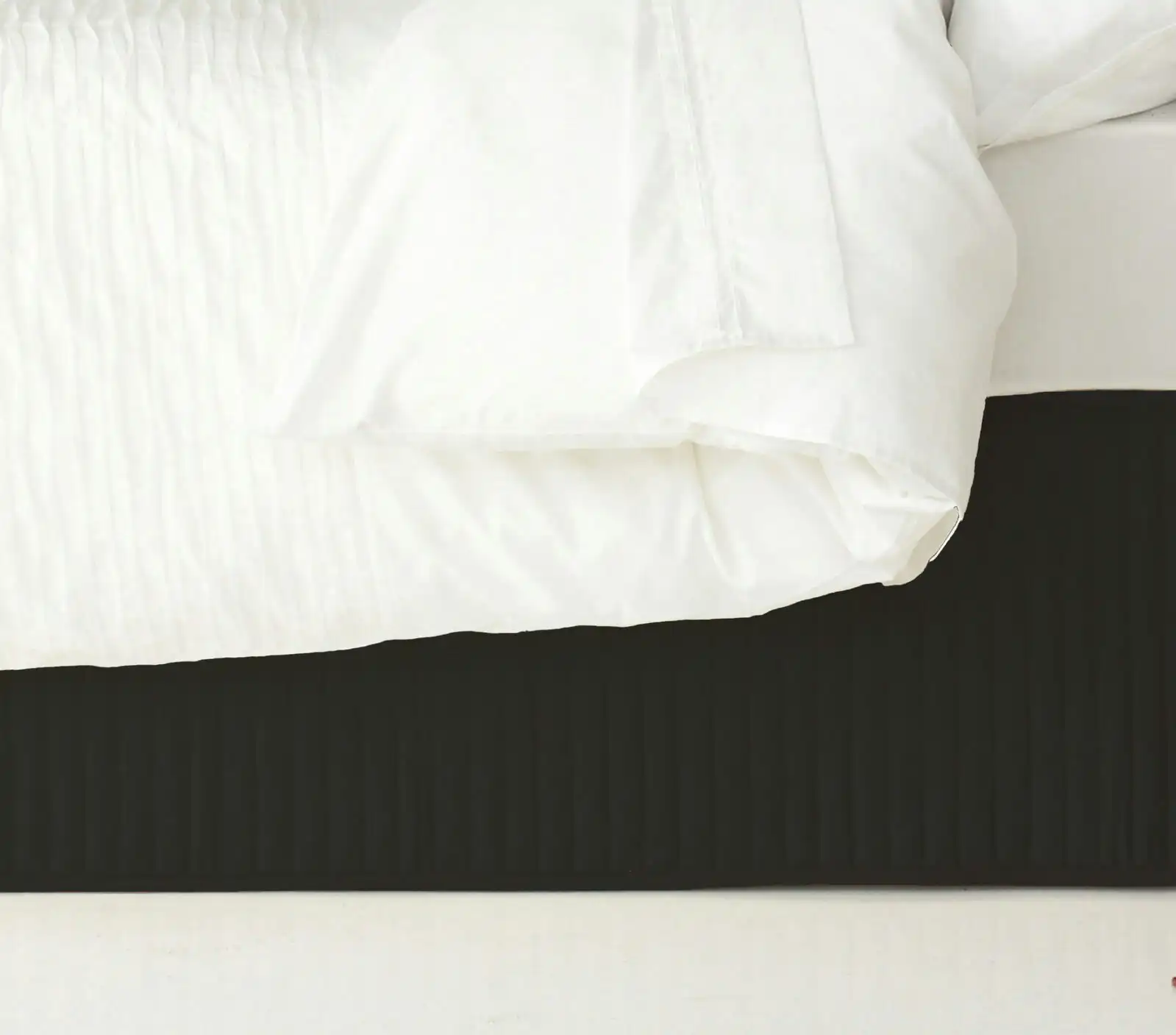 Ardor Boudoir Single Bed Size Quilted Valance/Bedding Base Skirt Cover Black