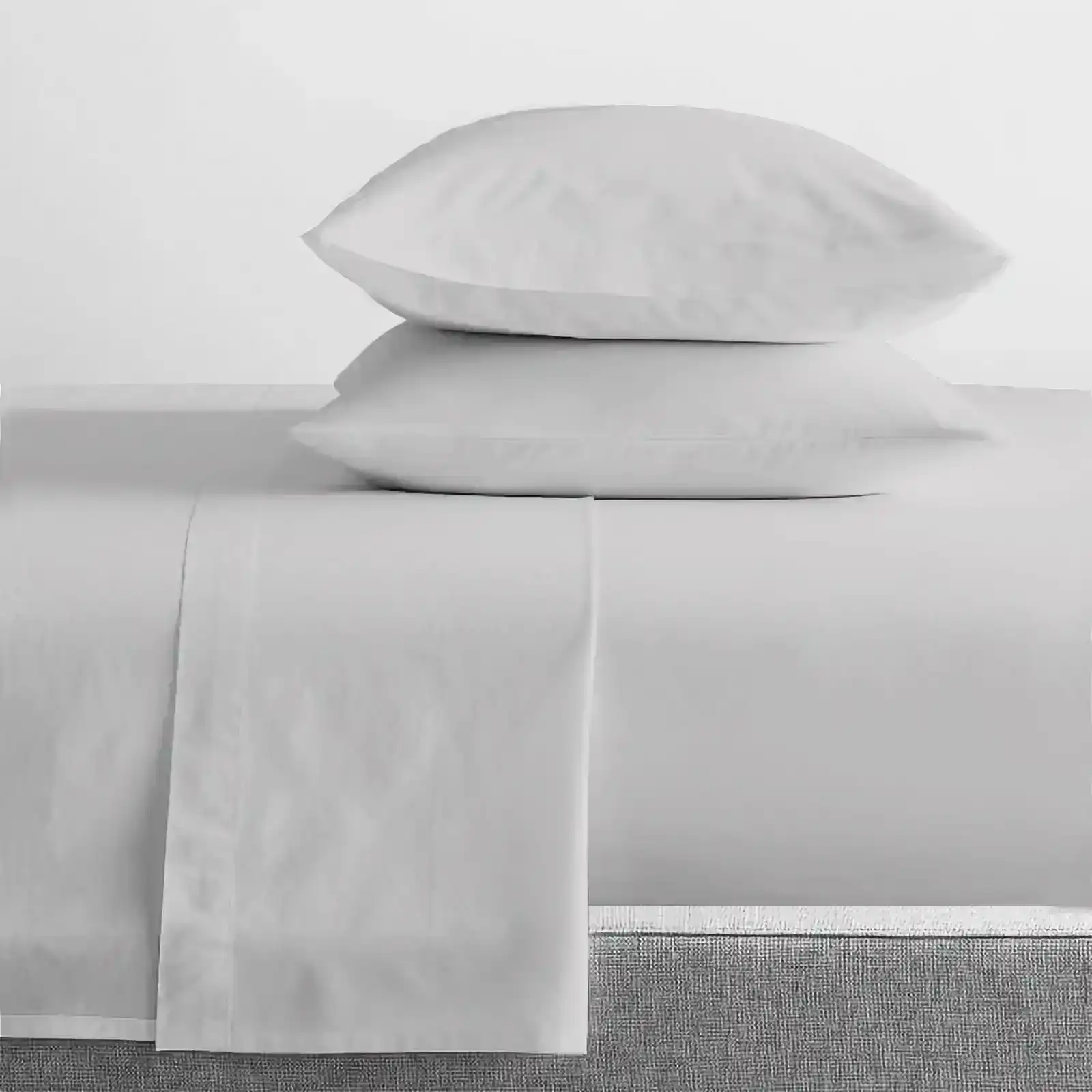 Renee Taylor Mega Queen Bed 300TC Organic Cotton Sheet/Pillowcase Set Vapour