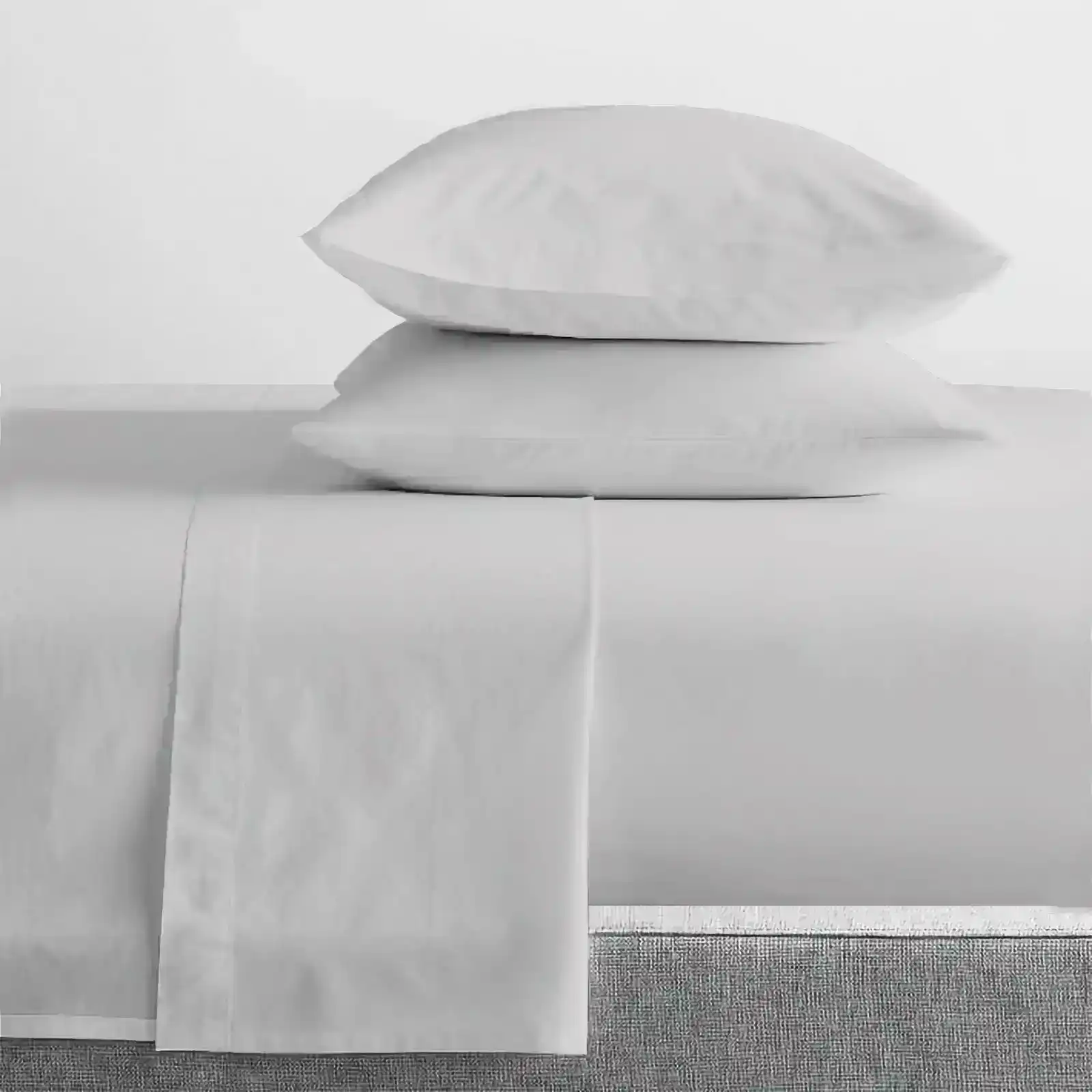 Renee Taylor Queen Bed Sheet/Pillowcase Set 300TC Organic Cotton Bedding Vapour