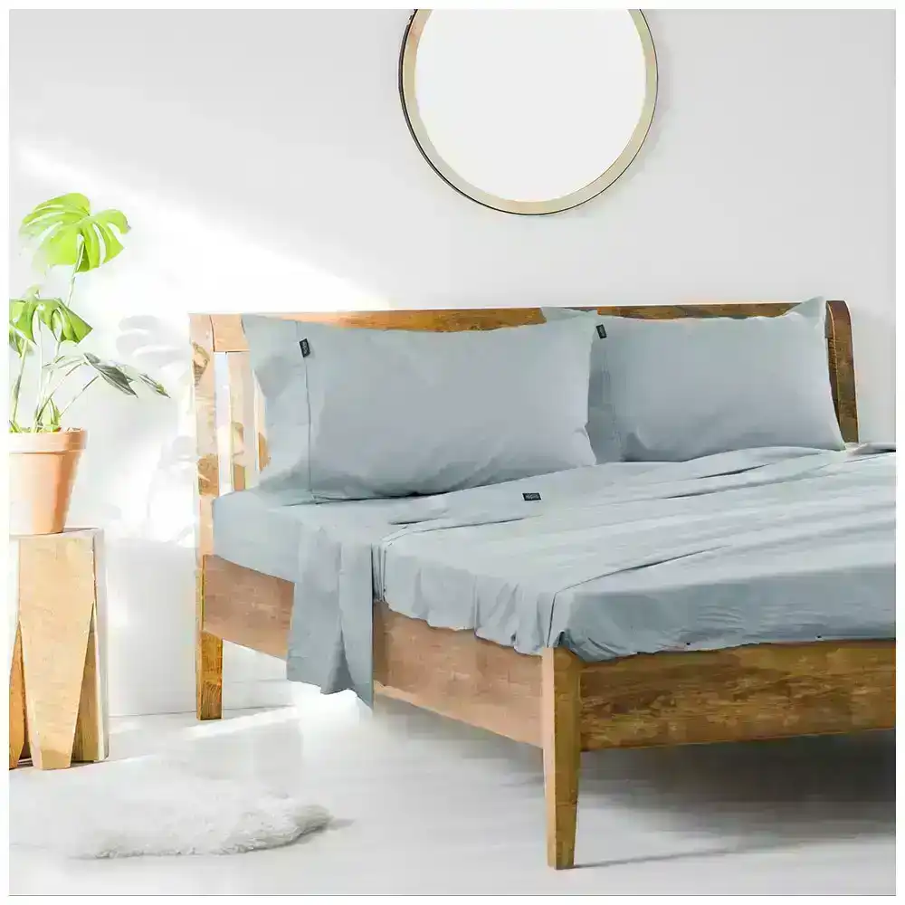 Ardor 1000TC Cotton Rich King Bed Sheet Set Home Bedding w/ Pillowcases Blue