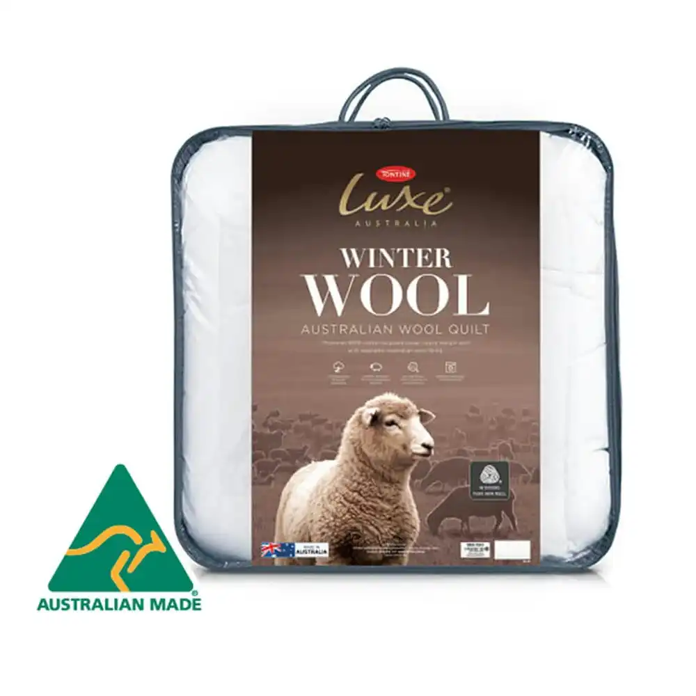 Tontine Double Bed Luxe Australian Winter Wool Washable Warm Quilt/Doona Bedding
