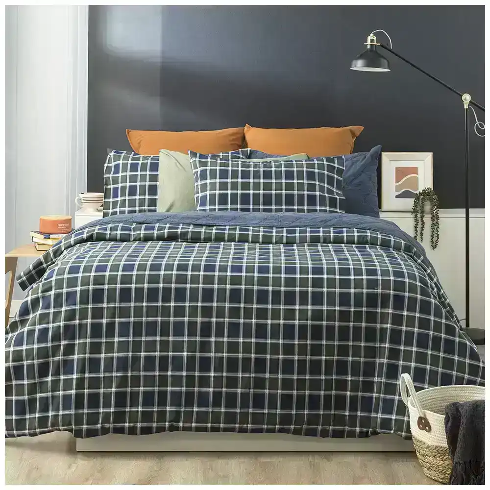 Park Avenue Queen Bed Flannelette Quilt Cover Set 175 GSM Egyptian Cotton Malmo