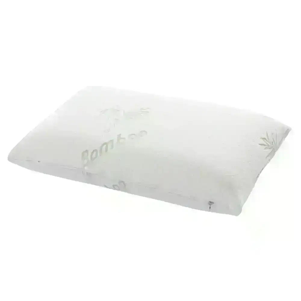 Vistara 65x45cm Sleeping Bamboo Fibre Memory Foam Pillow/Cushion Support White