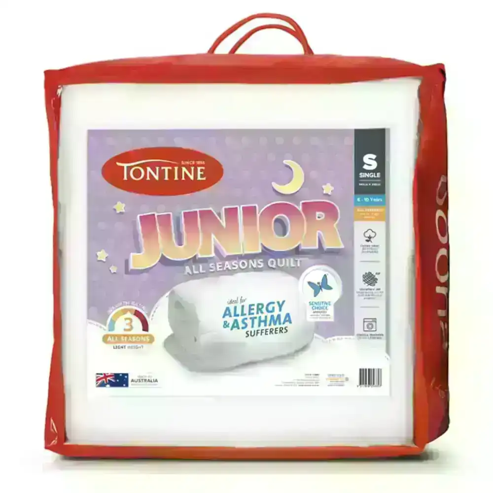 Tontine 140x210cm Junior 6-10yrs Kids/Children All Season Quilt Single Bed Doona