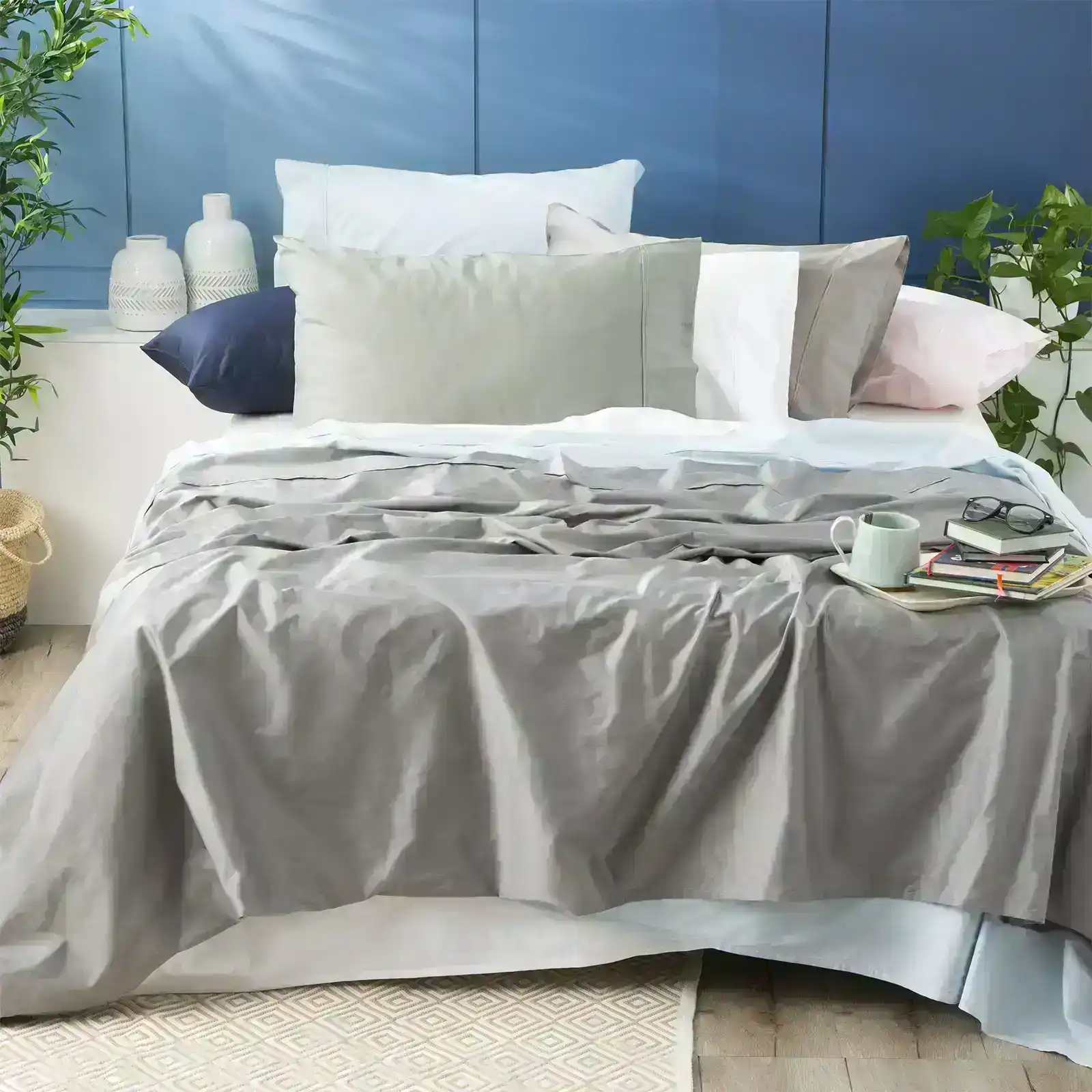 Park Avenue Queen Single Bed Sheet/Pillowcase 500TC Bamboo Cotton Bedding Peach