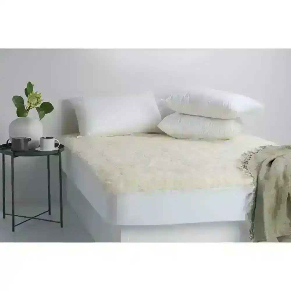 Jason King Bed Washable Reversible Underlay/Topper Australia Wool Bedding 550GSM