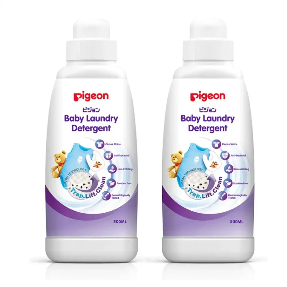 2x PIGEON 500ml Anti-bacterial Baby Laundry Detergent Liquid Infant/Kids Clothes