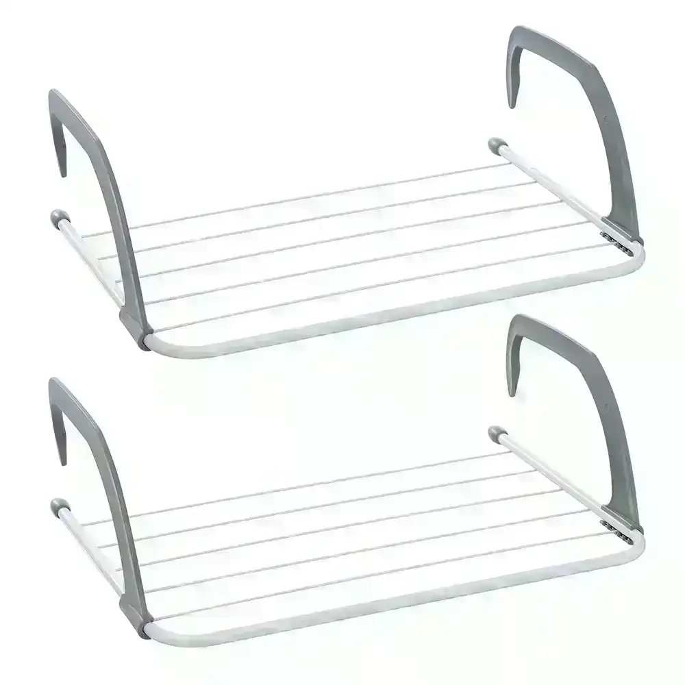 2PK Box Sweden Airer 6 Rails Door Hanging Laundry Dry Rack Clothes Hanger Stand