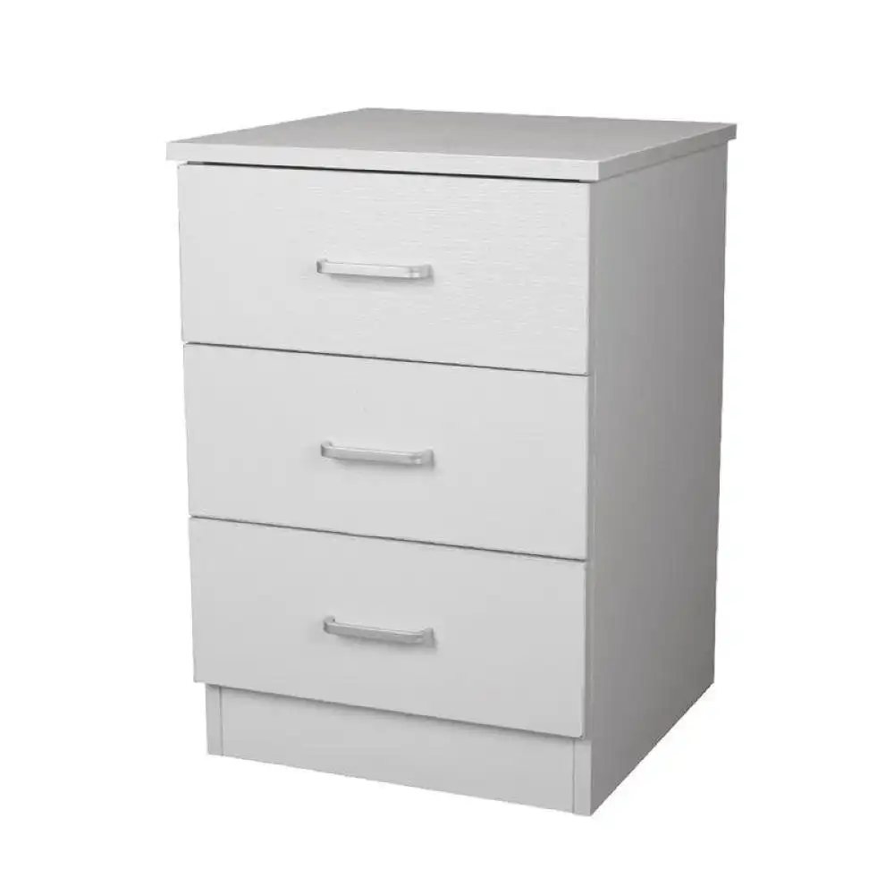 Jace 3-Drawer Chest Nightstand BedSide Table - White