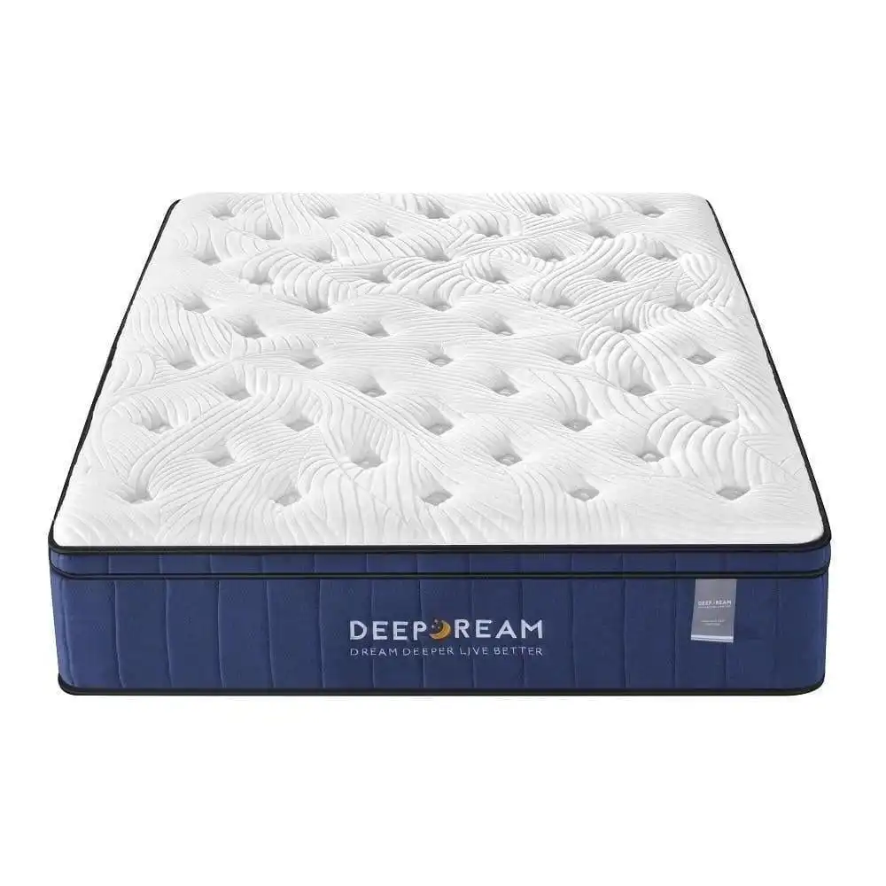 Sleep Happy Premium Eurotop 5 Zoned Cool Gel Memory Foam Mattress 34cm - Queen