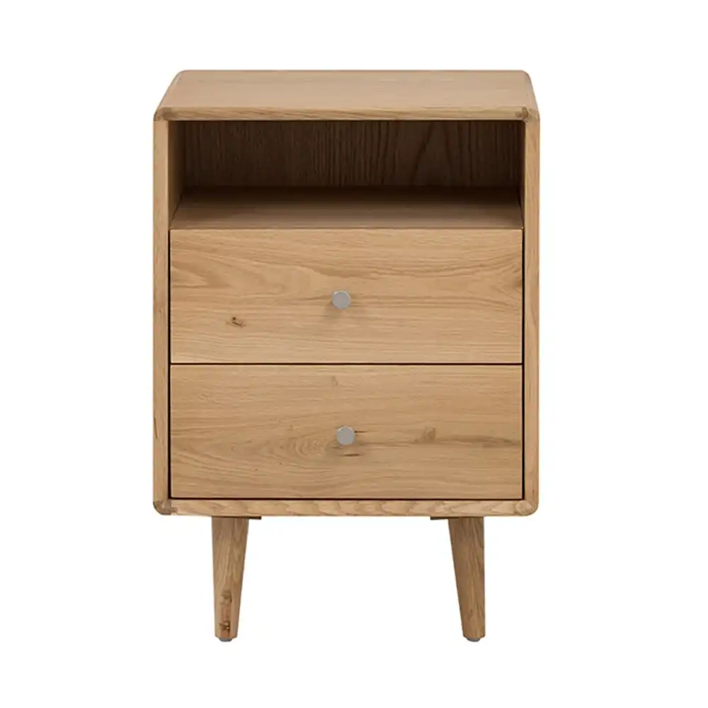 6IXTY Niche Nightstand Bedside Table Wooden Storage Cabinet - Natural