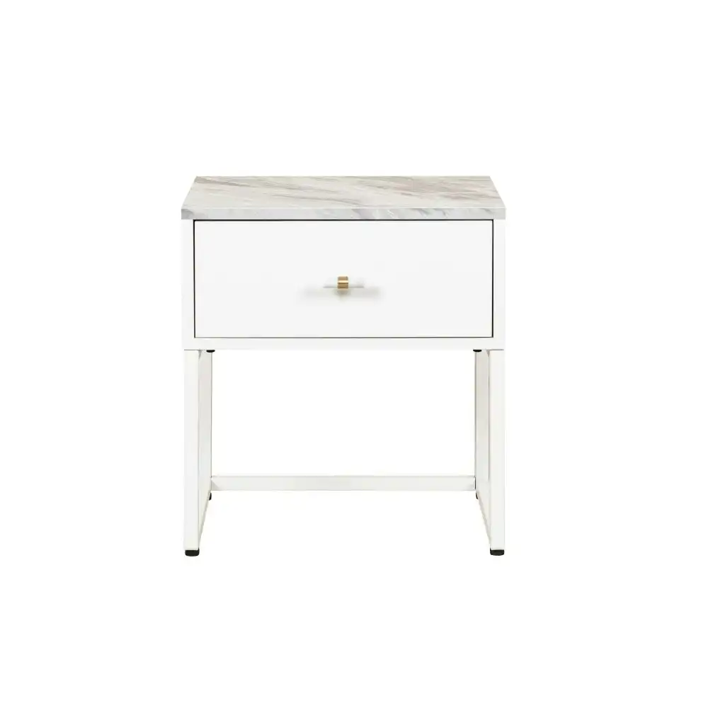 HomeStar Fore Bedside Nighstand Side Table W/ 1-Drawer - White
