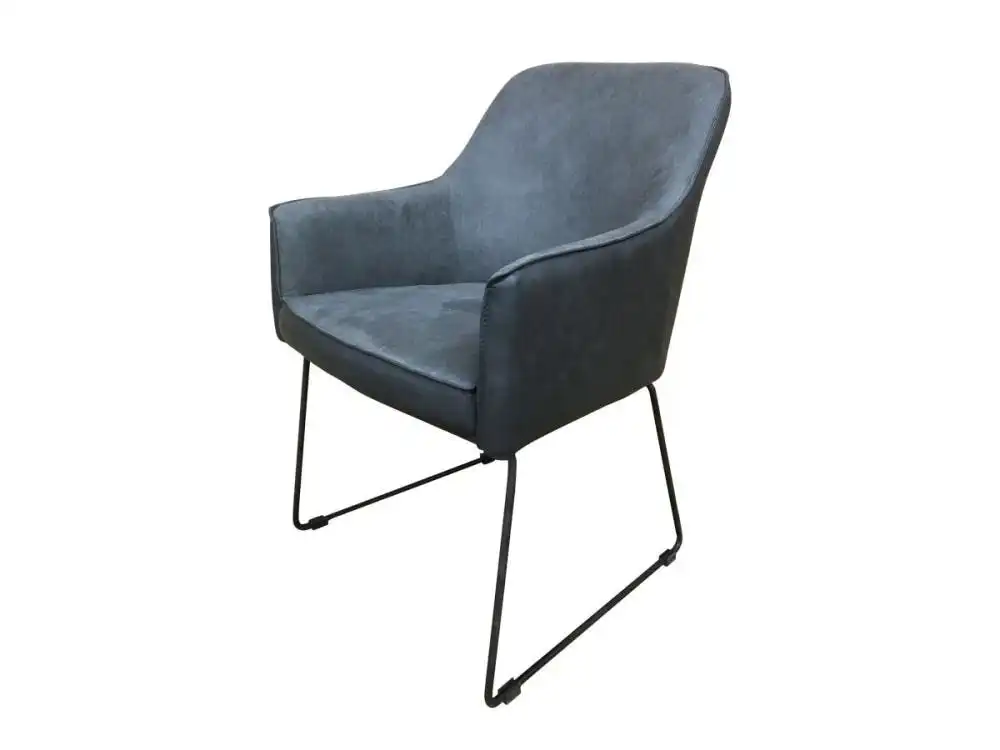 6IXTY Ideal Modern Scandinavian Accent Lounge Armchair - Dark Grey