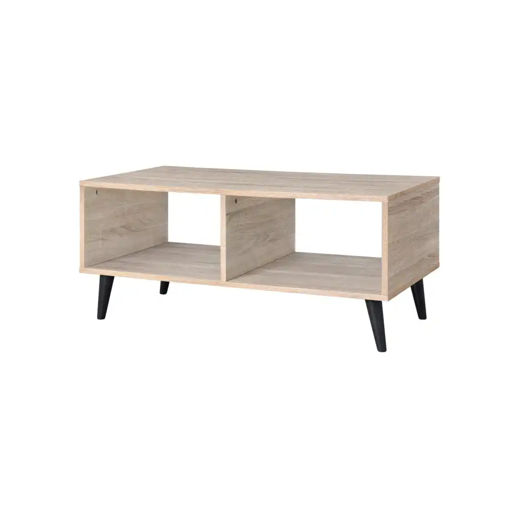 Nusa Wooden Open Shelf Rectangular Coffee Table - Oak