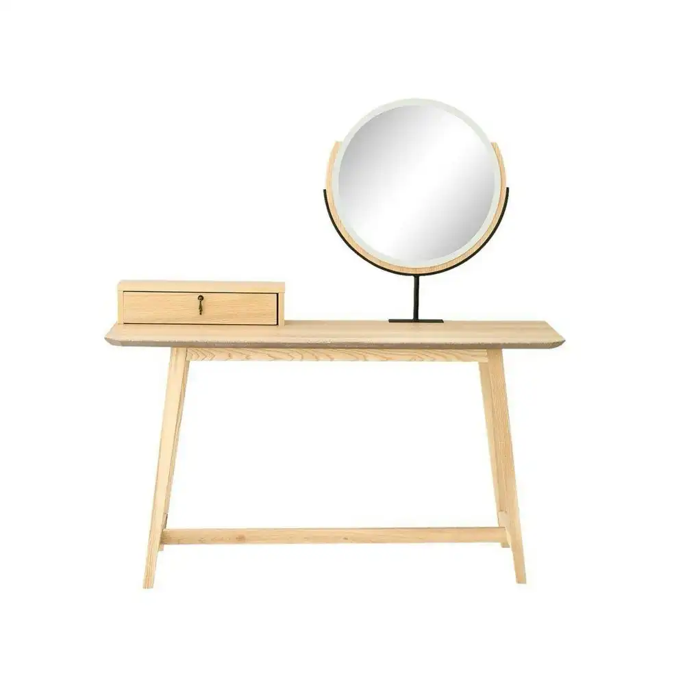 HomeStar Epica 1-Drawer Console Dressing Table With Mirror - Natural