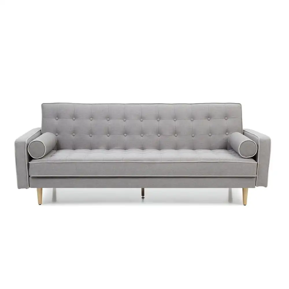 Julie Modern Scandinavian Fabric 3-Seater Sofa Bed - Grey