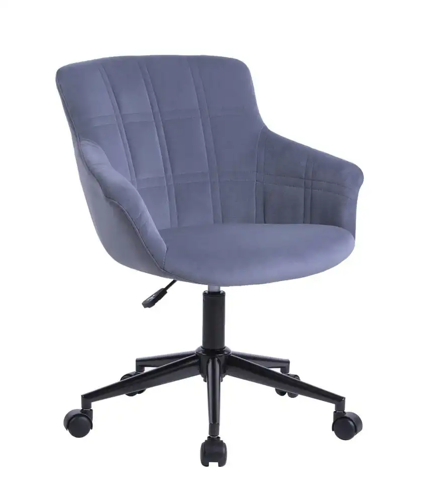 Lunan Premium Velvet Fabric Executive Office Work Task Desk Computer Chair - Grey