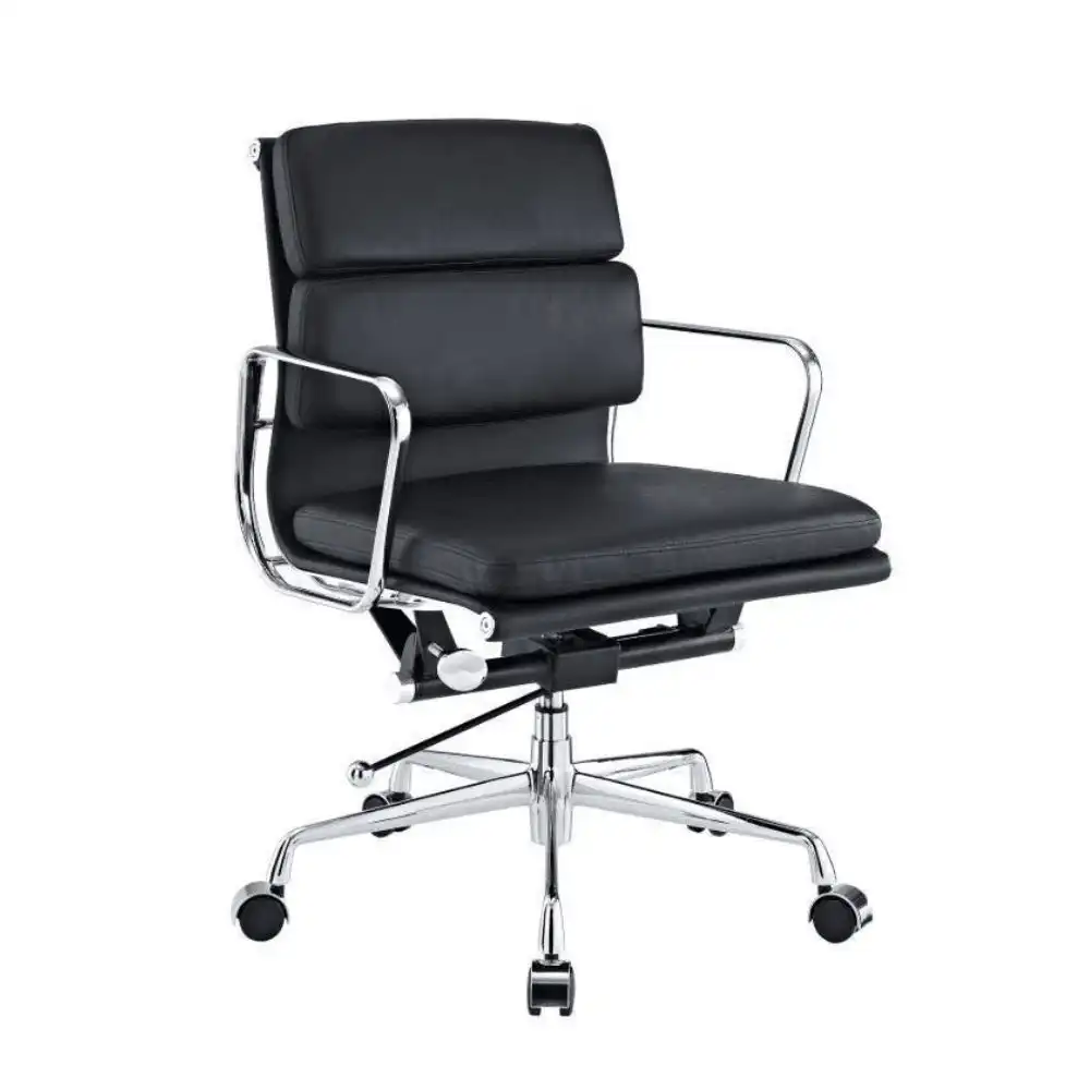 Eames Replica Soft Pad Management Office Chair - Low Back - Black