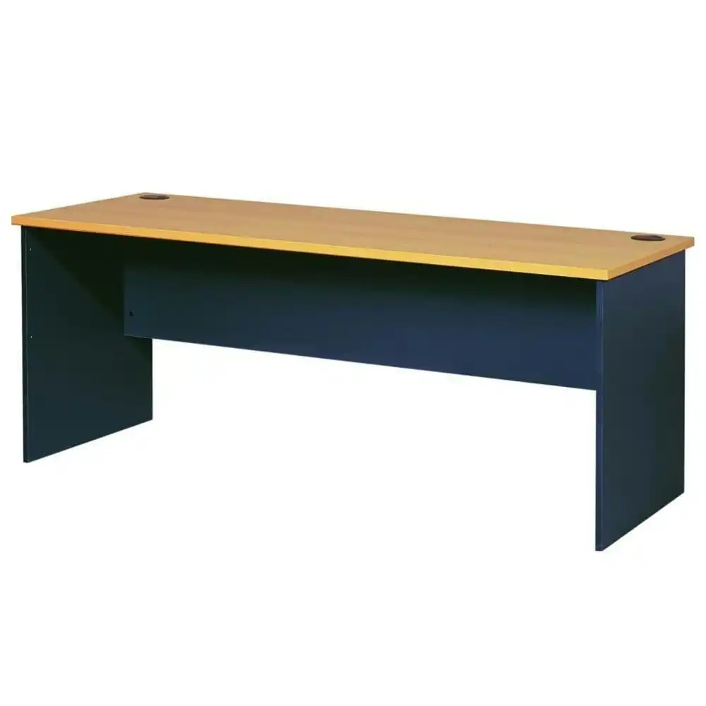 Mantone Credenza Executive Office Work Desk 180cm - Select Beech/Ironstone
