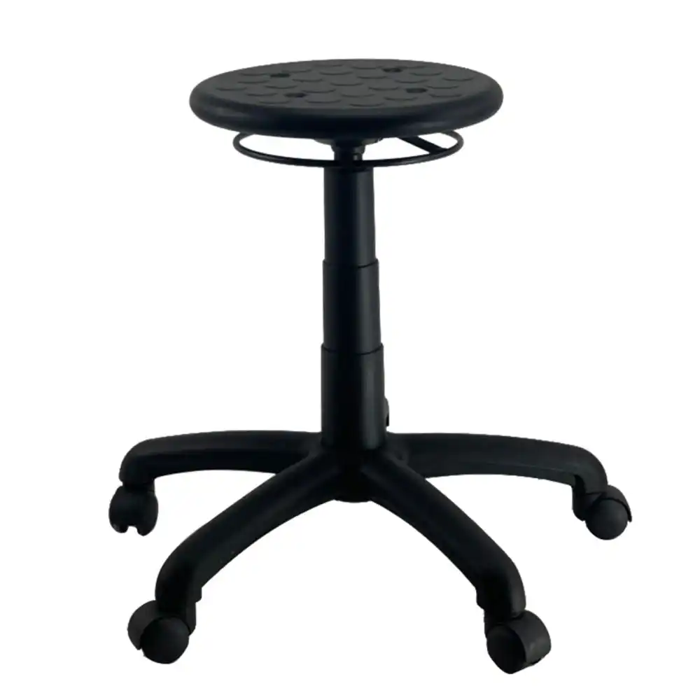 UNIX GOLDSTEIN Round Base Lab Task Stool Office Computer Chair - Black