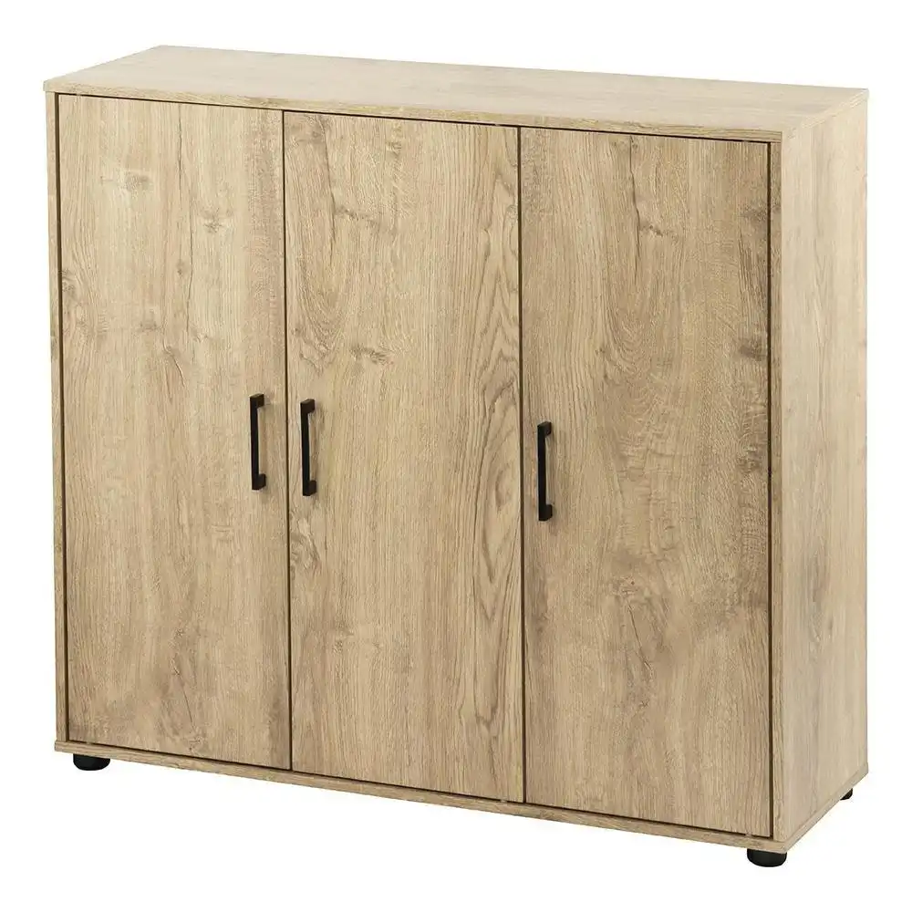 Lovisa Multipurpose 3-Door Sideboard Cupboard Storage Cabinet - Oak