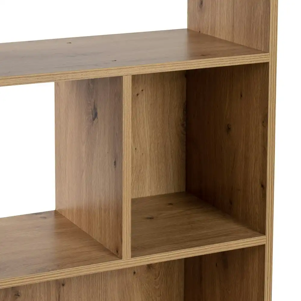 Amina 5-Tier Bookcase Display Shelf Storage Unit - Oak/Black
