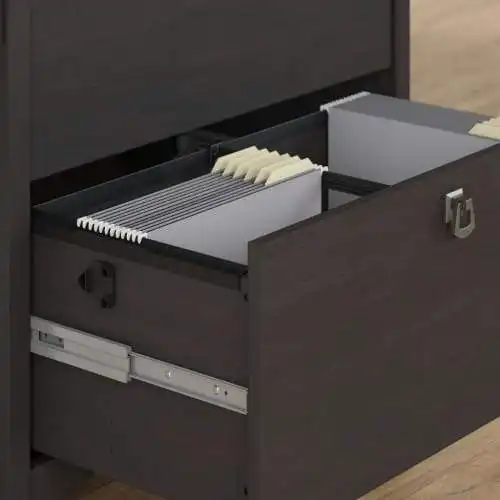 Salinas Wooden Classic 2-Drawer File Cabinet Office Storage - Vintage Black