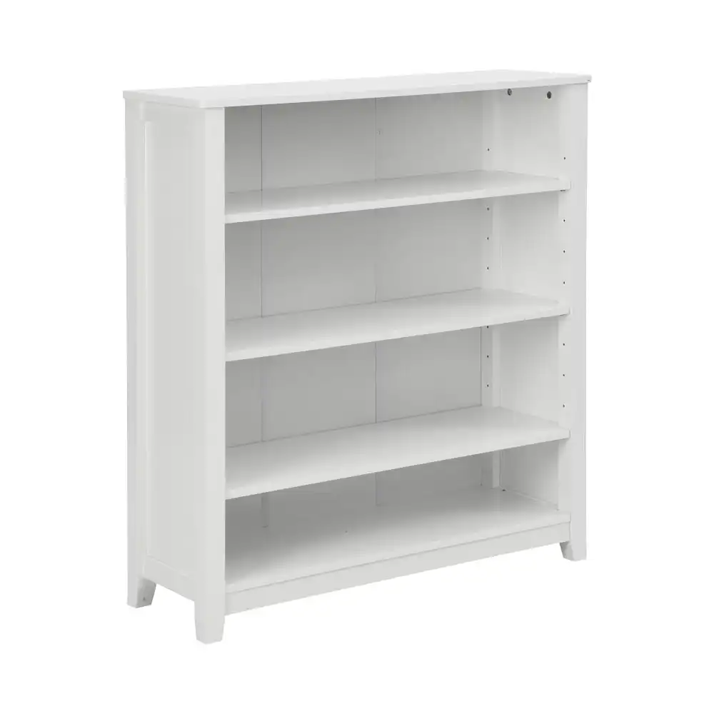 Oliver Modern 4-Tier Shelf Bookcase Display Cabinet - White