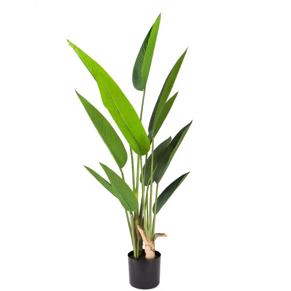 Glamorous Fusion Strelitiza Plant 11 Leaves Artificial Fake Plant Flower Decorative 152cm In Pot
