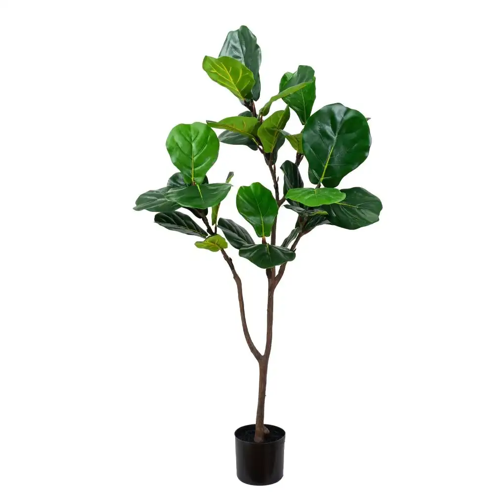 Glamorous Fusion Fiddle Leaf Tree Artificial Fake Plant Decorative 130cm In Pot - Green