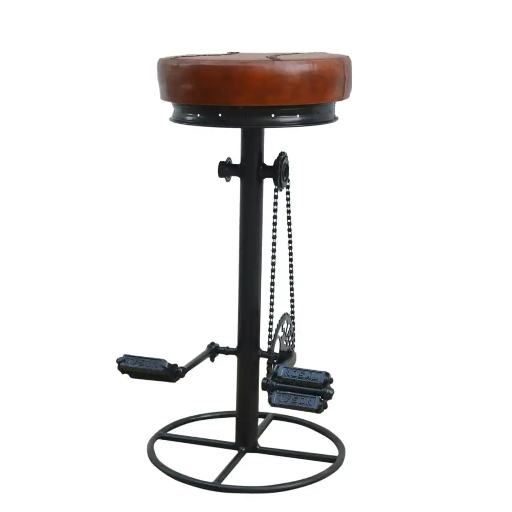 Allen Rustic Industrial Bicycle Kitchen Counter Bar Seat Stool
