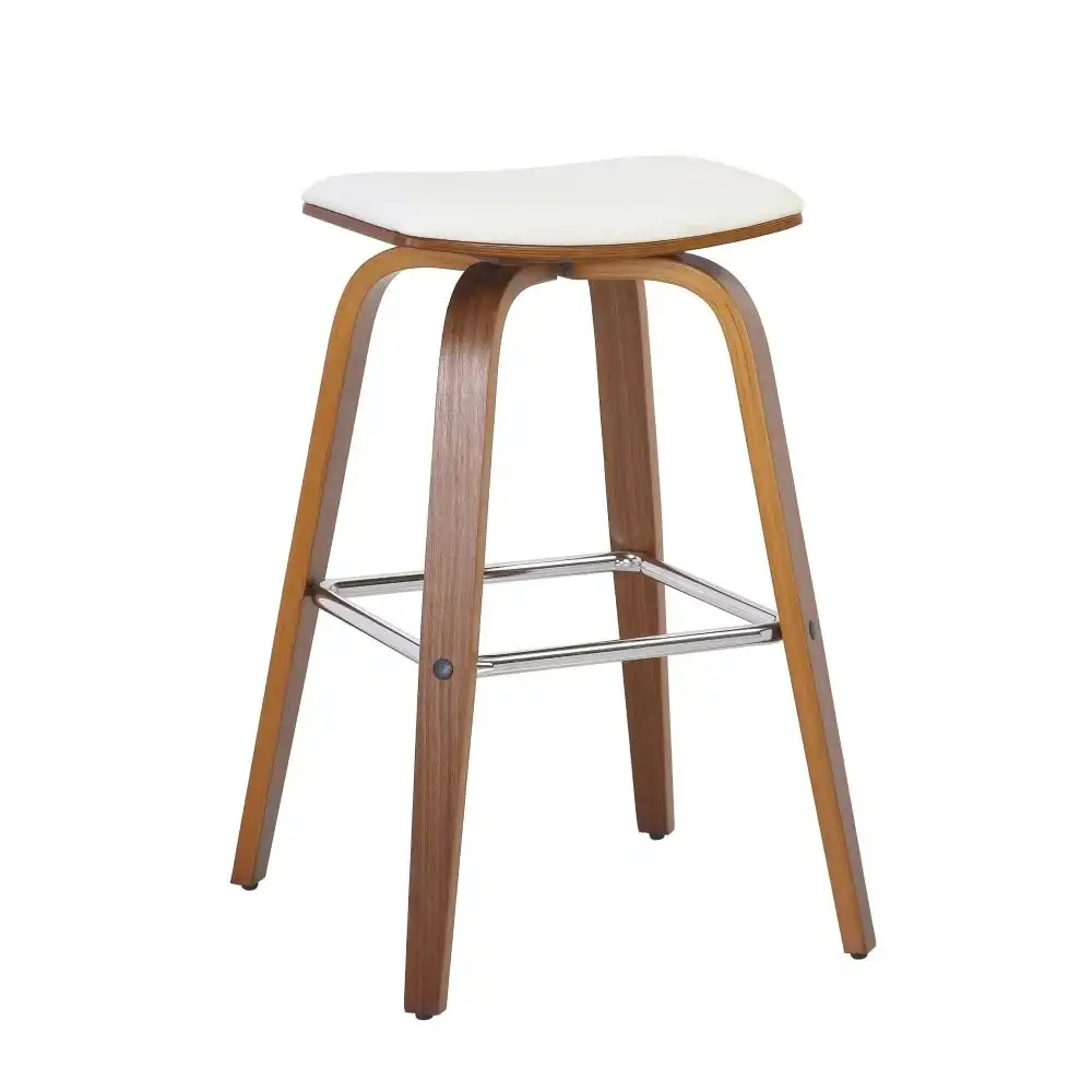 Brielle PU Leather Kitchen Counter Bar Stool - White
