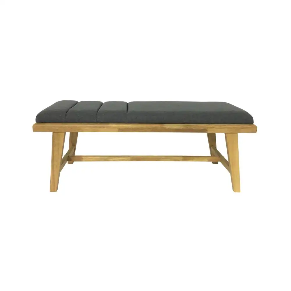 6IXTY Malmo Scandinavian Fabric Dining Bench Wooden Frame - Grey