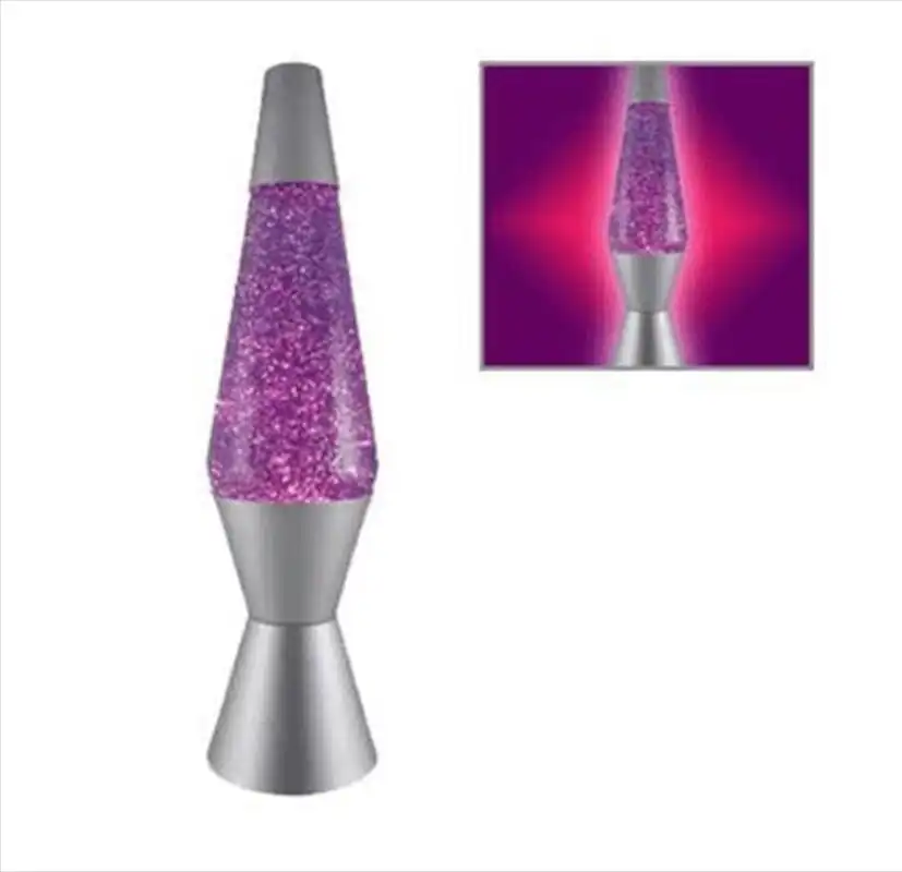 Silver/Purple Diamond Glitter Lamp