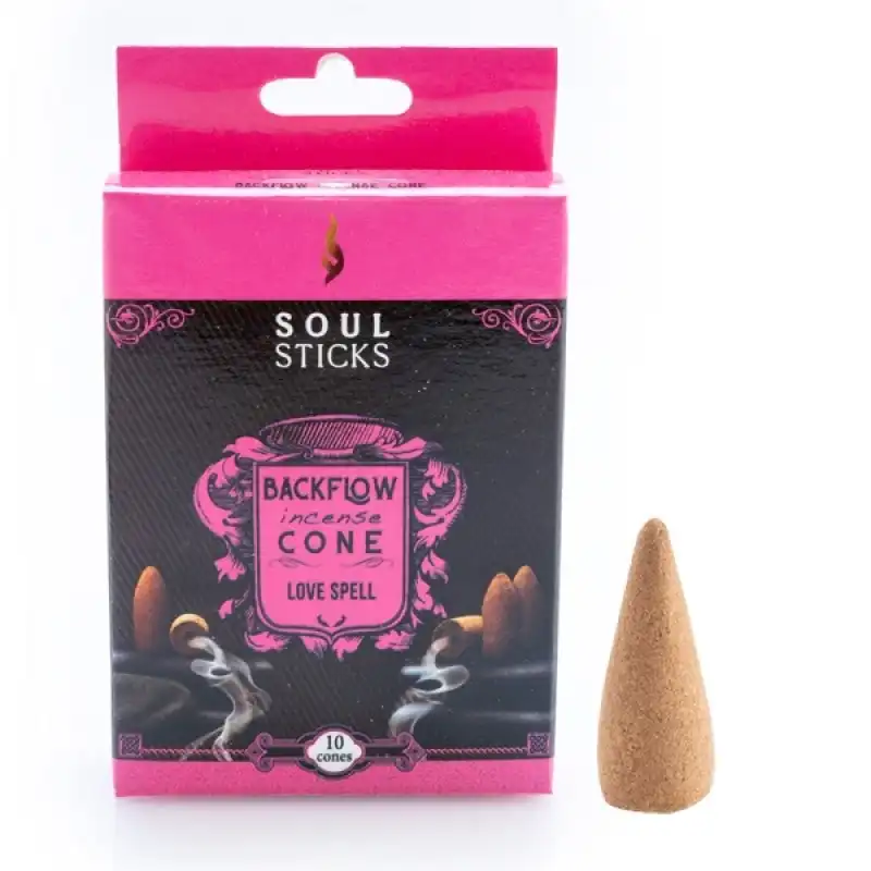 Soul Sticks Love Spell Backflow Incense Cone - Set of 11
