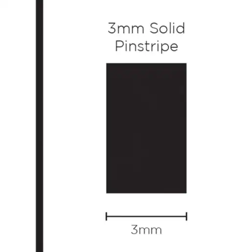 Saas Pinstripe Solid Black 3mm x 10mt - 1101