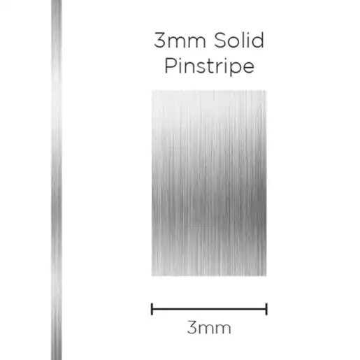 Saas Pinstripe Solid Silver 3mm x 10mt - 1107