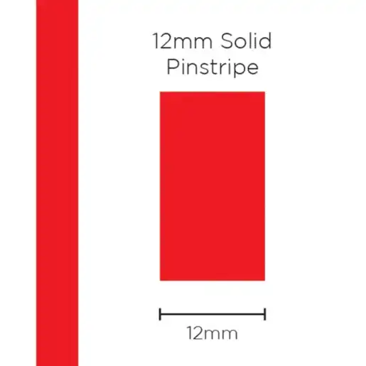 Saas Pinstripe Solid Red 12mm x 10mt - 11403