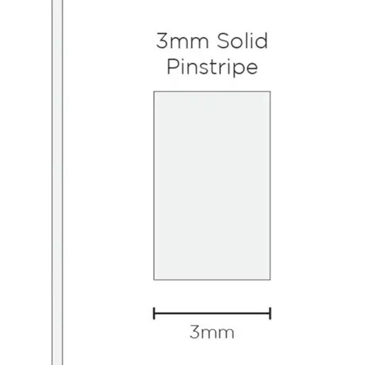 Saas Pinstripe Solid White 3mm x 10mt - 1102
