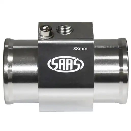 Saas Water Temp Adapter Rad Hose 38mm Aluminium - SWTA38B