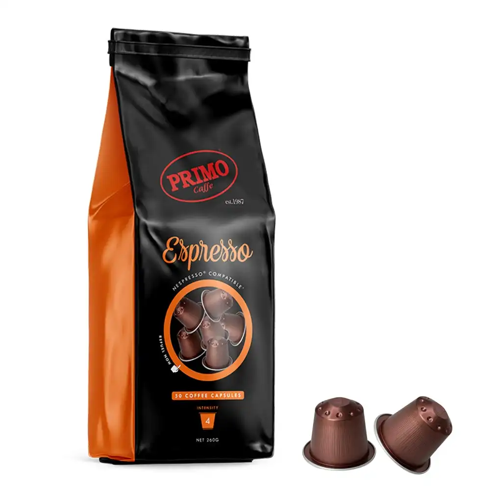 2x50pc Primo Ristretto/Espresso Coffee Capsules Compatible w/ Nespresso Machine