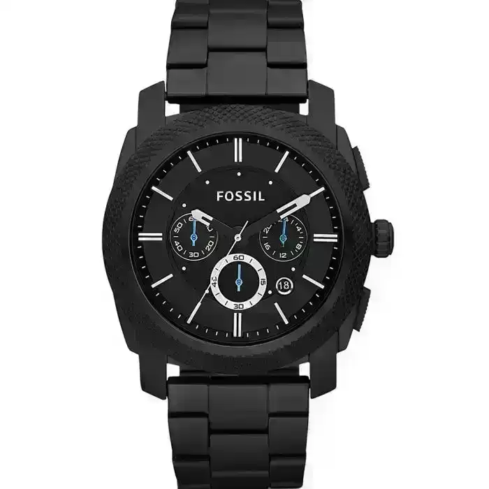 Fossil 'Machine' FS4552 Black Stainless Steel Gents Watch