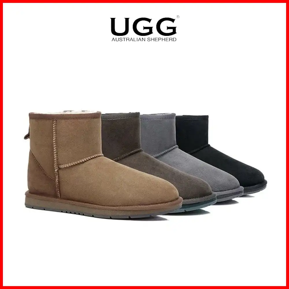 UGG Australian Shepherd Sheepskin Unisex UGG Boots Mini Classic Water Resistant