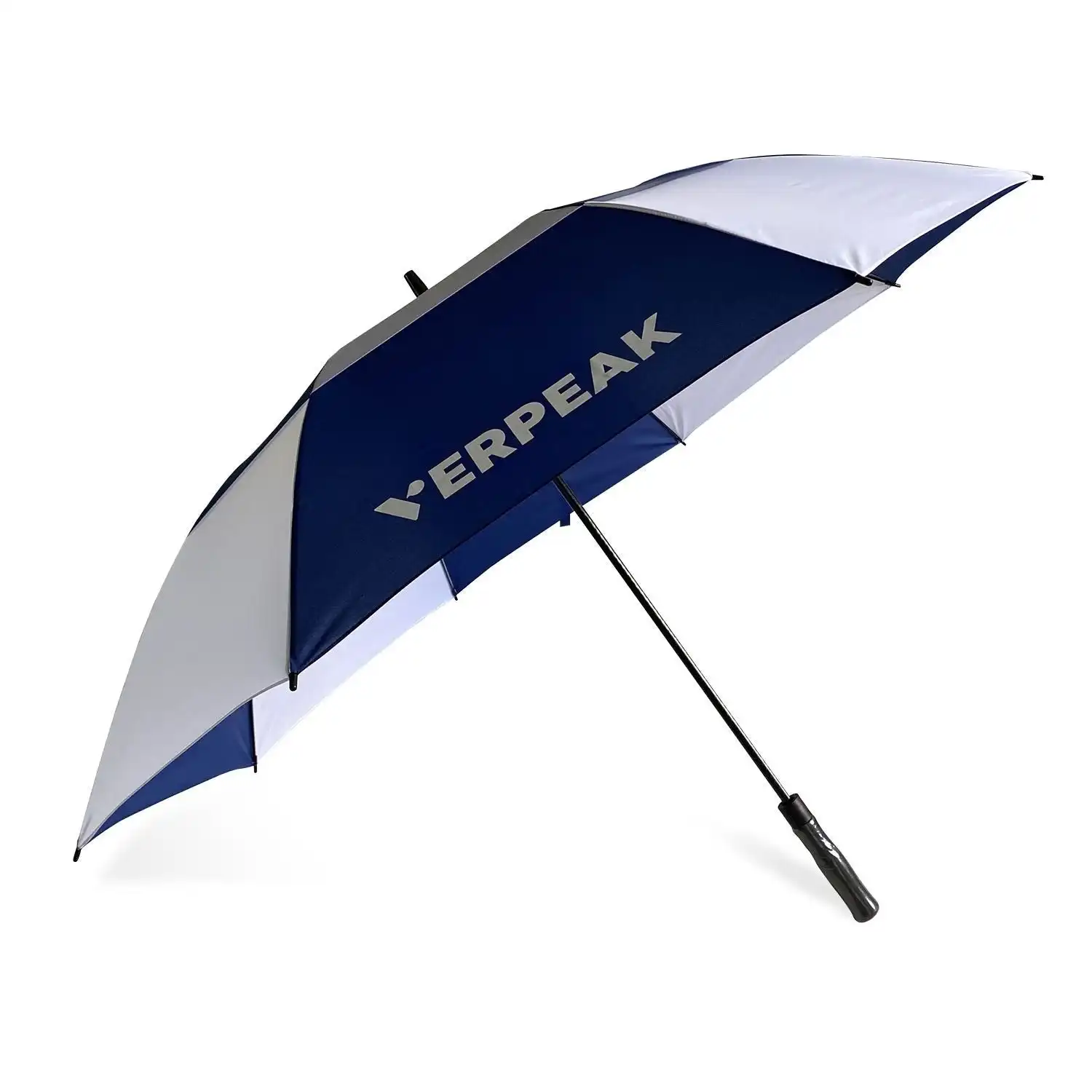 Verpeak 62" Oversize Auto Open Golf Umbrella Double Canopy Windproof Lightweight Blue and White