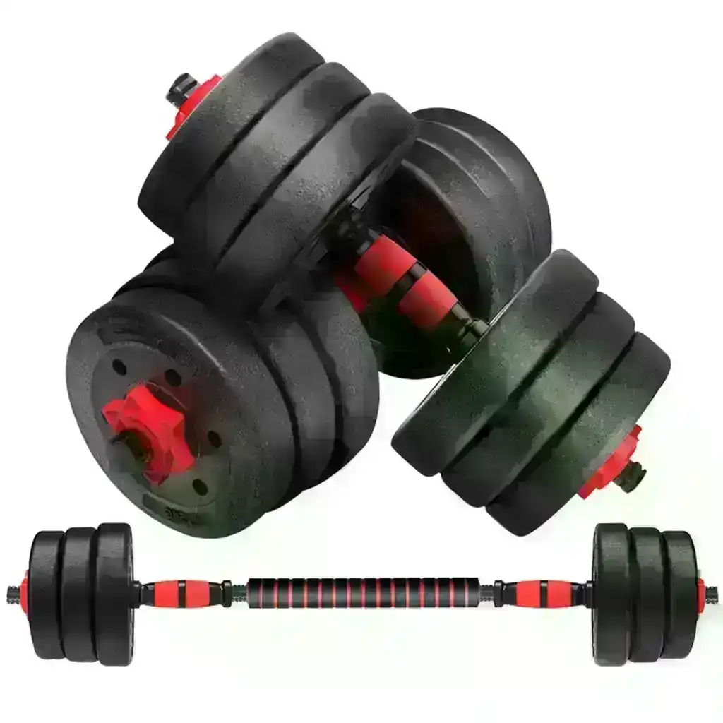 Verpeak 20KG Adjustable Rubber Dumbbell Home Gym Equipment Fitness Training