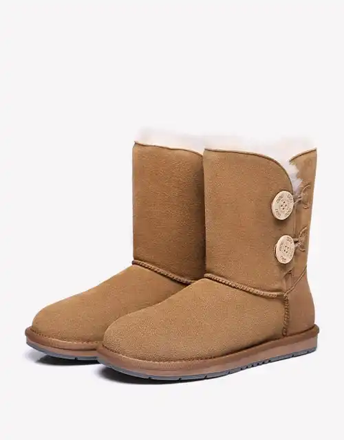 Australian Shepherd® Twin Buttons Short UGG Boots Water Resistant