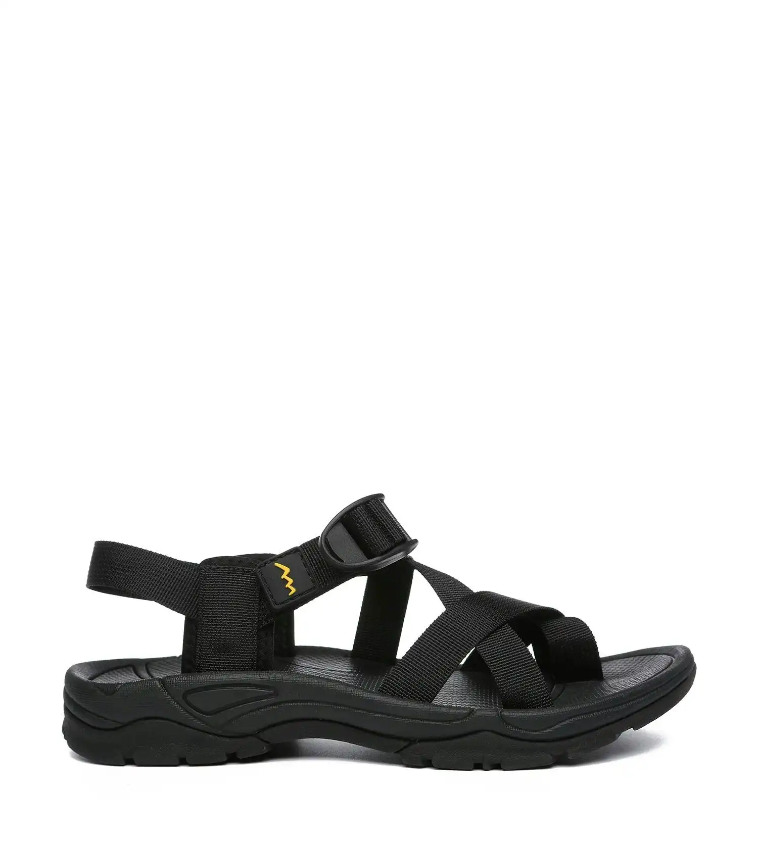 Tarramarra® Strappy Flat Black Sandals Women Lucianna With Toe Loop