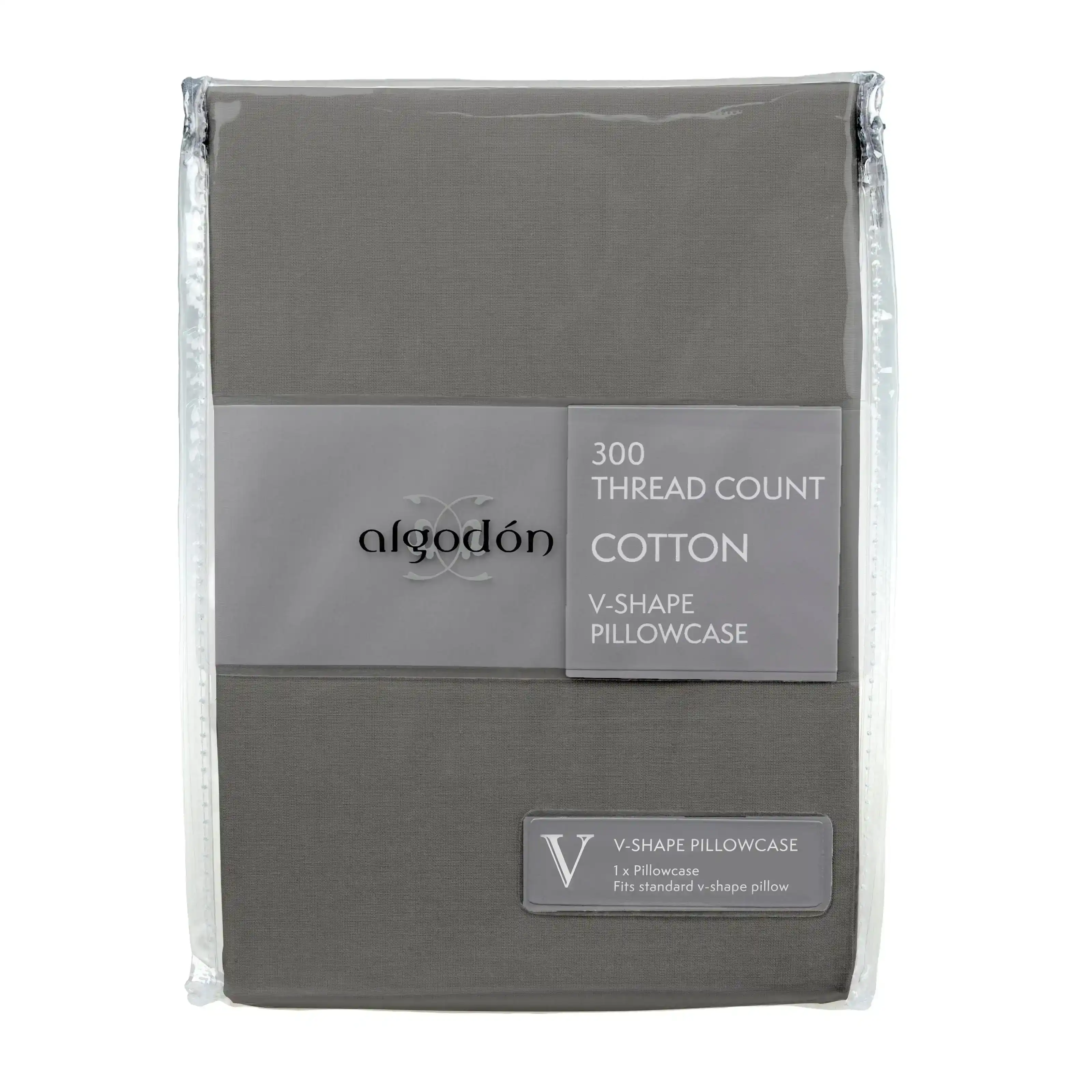 ALGODON "300TC Cotton" V SHAPE PILLOWCASE CHARCOAL